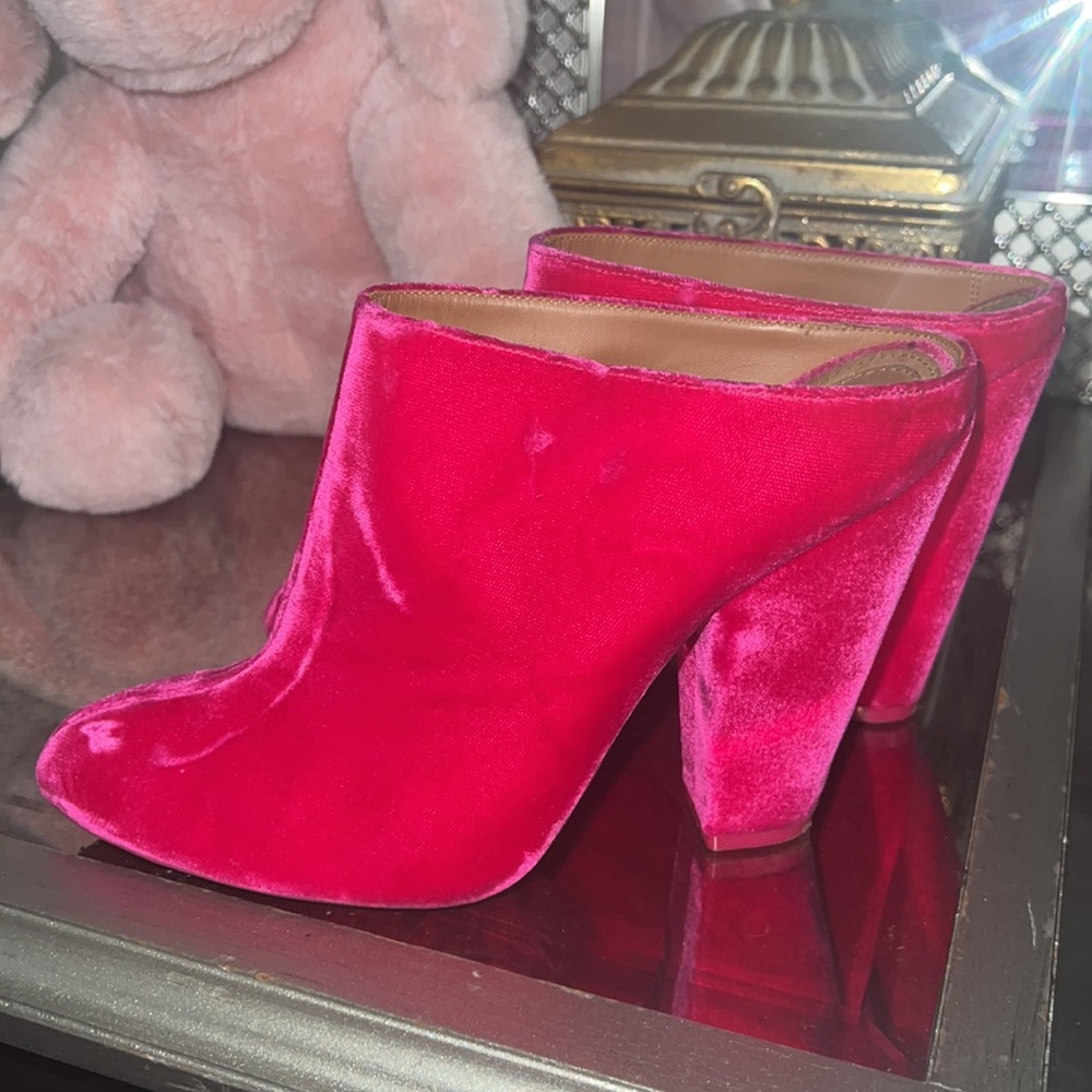 Givenchy velvet block heel mule pump